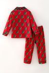 Red & plaid Christmas character printed boys pajamas. PJG60302 SOL