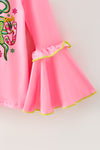Merry Grinchmas pink bell sleeve top and green sequins bell bottoms. OFG61074 AMY