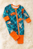 Plaid western baby bodysuit with fold over footie. RPG52752 SOL