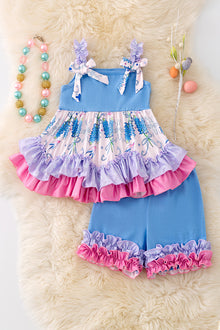  Bluebonnet ruffle top & short set. OFG42983 SOL