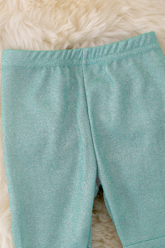 Mint shimmery bell bottoms. PNG50033 JEANNE