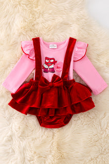  Valentines Emotion suspender baby set. RPG50049 SOL