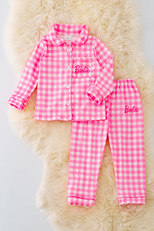  PJG40119 JEAN: Gingham character pajamas.