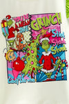Christmas character long sleeve top and green checkered bell bottoms. OFG63148 AMY
