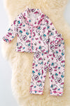 PJG40098 LOI: Kitty printed & polka dot pajamas set.