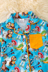 PJG40122 AMY: Character printed boys pajamas set.