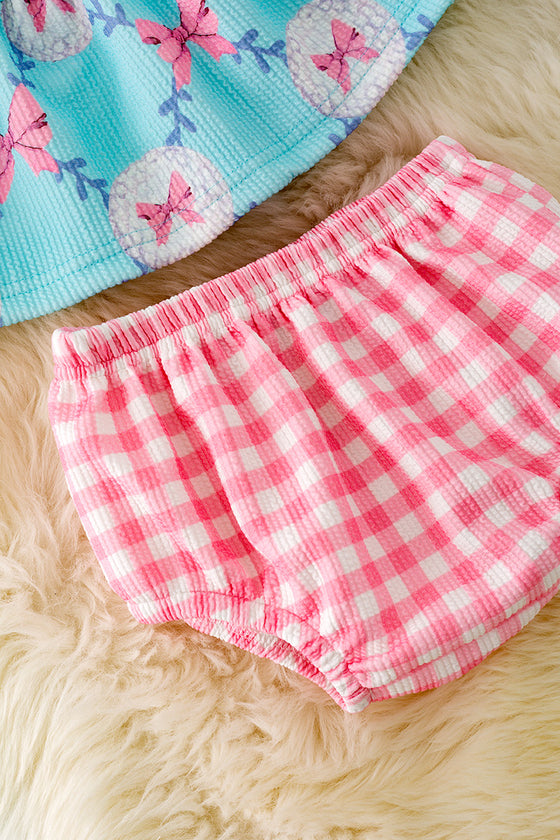 OFG41600 AMY: Sweet golf top & baby bloomers.