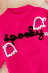 Spooky knit girls sweater with pearl beads. (Available in 3 colors!)