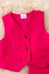 Fuschia fashion vest and pants set. OFG42726 JEANN