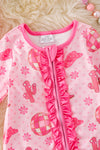 Pink Western disco printed baby bodysuit. RPG52265 JEAN