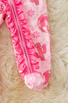 Pink Western disco printed baby bodysuit. RPG52265 JEAN
