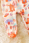 Ivory dessert printed boys baby bodysuit. RPG52261 AMY