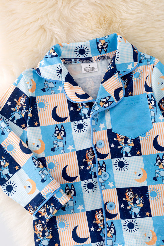 PJB40020 SOL: Unisex character printed pajama set.