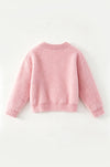 Pink  Pom pom & Santa applique pullover soft sweater. TPG60530 AMY