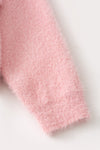 Pink  Pom pom & Santa applique pullover soft sweater. TPG60530 AMY
