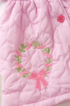Christmas 3 piece set, Quilted vest, white long sleeve top and Christmas printed pants. OFG62388 MON