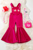 XOXO Fuchsia velvety romper. PNG60036 JEAN