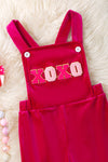 XOXO Fuchsia velvety romper. PNG60036 JEAN