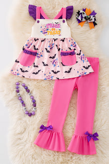  "Trick or treat" Pink tunic and pink bottoms. OFG51040 SOL