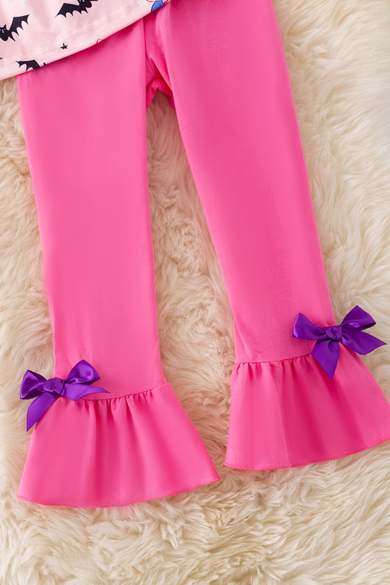 "Trick or treat" Pink tunic and pink bottoms. OFG51040 SOL