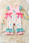 Easter bunny printed baby romper. RPG60231 JEAN