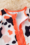 Spotted baby bodysuit with bell sleeves. RPG51319 SOL