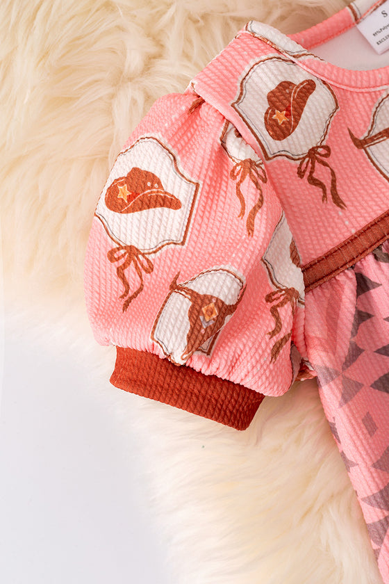 Multi-Printed western dress. DRG51919 AMY