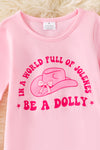 (Western) "In a world full of Jolenes be a Dolly" Girls 2 piece set. OFG51042 JEAN