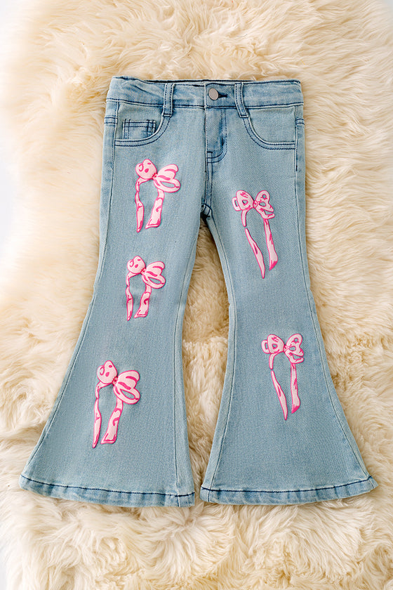 Coquette bow denim jeans. PNG50262 SOL