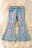 Coquette bow denim jeans. PNG50262 SOL