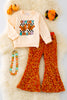 Spooky season cream sweatshirt w/sequins pants. OFG41513 SOL