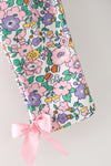 Ditsy floral baby romper with pumpkin applique. RPG64689 AMY