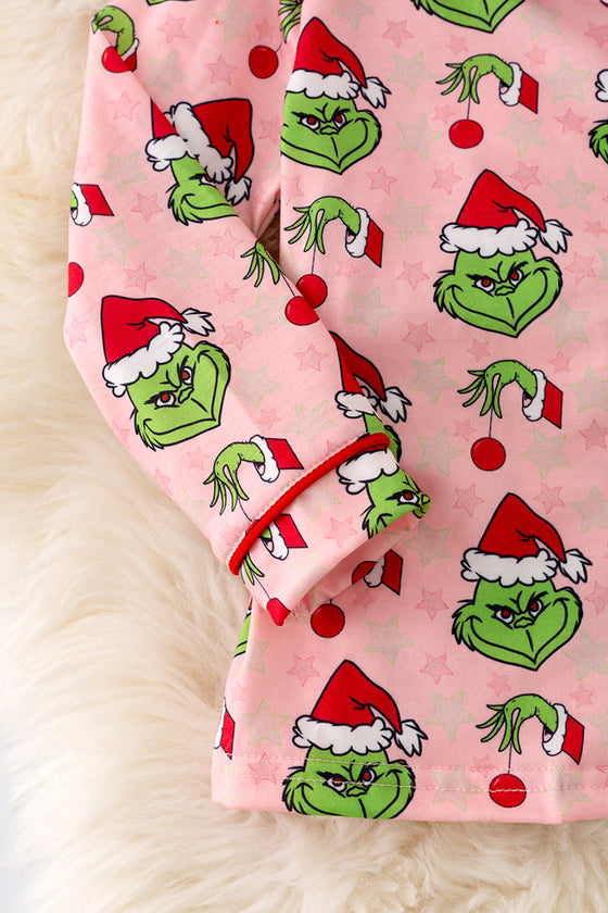 PJG40121 LOI: Christmas Character printed pajama set.🎄