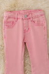 Lt.Pink bootcut denim pants. PNG50006 JEANNE