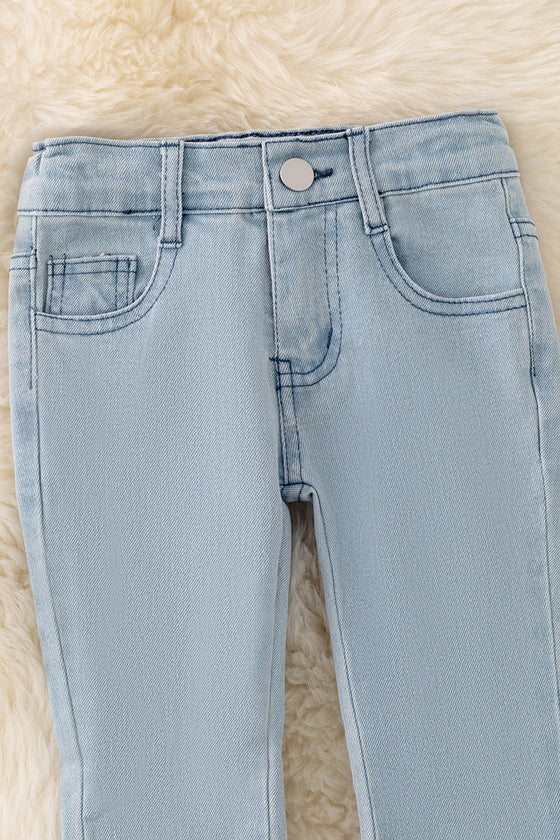 Lt. Blue bootcut denim pants. PNG50061 AMY