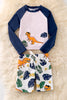 Dinosaur printed long sleeve swim set. SWB40011 AMY🏖️