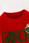 Red Christmas character knitted sweater. TPG51591 SOL