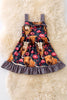 Highland cow printed dress. DRG54116 SOL
