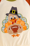 Football & thanksgiving, boys turkey applique long sleeve top. TPB60404 SOL