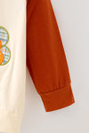 Football & thanksgiving, boys turkey applique long sleeve top. TPB60404 SOL