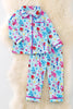 PJG40154 NAY: Pup printed pajamas set.