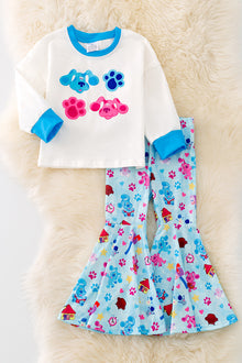  OFG41688 SOL: Paw printed 2 piece set.