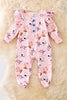 RPG40591 AMY: Sweet pink snoop printed baby onesie.