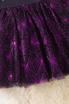 Black & purple cat halloween dress. DRG52167 JEAN