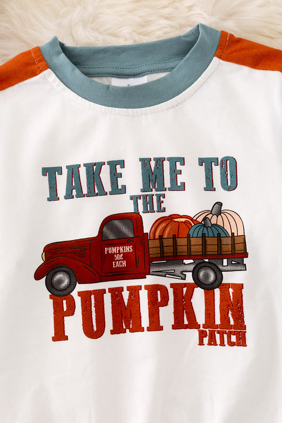 TPB40388 SOL: Take me to the pumpkin patch boys sweatshirt.