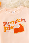 🍁TPG40925 AMY: Pumpkin pie sequins sleeve sweatshirt.