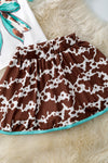 Coquette cowhide bow with matching skort. OFG60143 SOL
