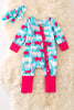 🎍Bamboo baby onesie with matching headband. RPG52351 JEAN