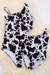 Women cow spotted swimsuit. SWW25204001 AMY