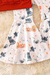 Spooky applique bubble sleeve top and bell bottoms. OFG51150 AMY